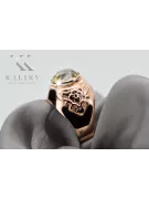Yellow Peridot Original Vintage 14K Rose Gold Ring Vintage style vrc078r